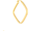 Olas d'Oro Earrings - 14K Yellow Gold Square Hoop Earrings