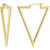 Olas d'Oro Earrings - 14K Yellow Gold Triangle Hoops