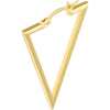 Olas d'Oro Earrings - 14K Yellow Gold Triangle Hoops