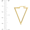 Olas d'Oro Earrings - 14K Yellow Gold Triangle Hoops