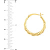 Olas d'Oro Earrings - 14K Yellow. Gold Twisted Hoop Earrings