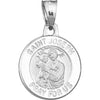 Olas d'Oro Necklace - 14K White Gold Small St. Joseph Medal