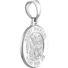 Olas d'Oro Necklace - 14K White Gold Small St. Michael's Medal