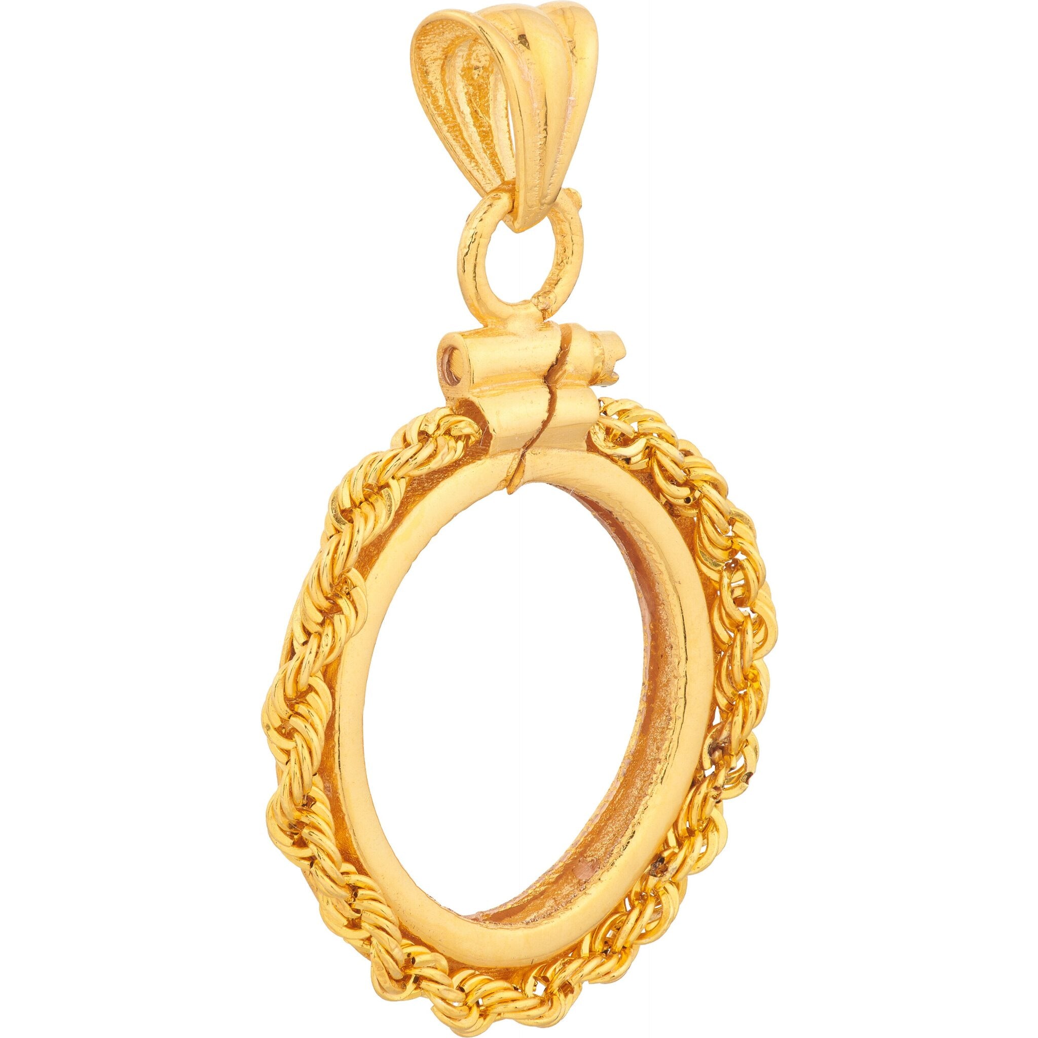 Olas d'Oro Necklace - 14K Yellow Gold Canadian Maple Leaf 1/10 Oz