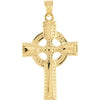 Olas d'Oro Necklace - 14K Yellow Gold Celtic Cross Pendant