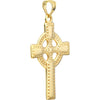 Olas d'Oro Necklace - 14K Yellow Gold Celtic Cross Pendant