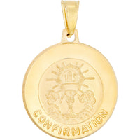 Olas d'Oro Necklace - 14K Yellow Gold Confirmation Medal