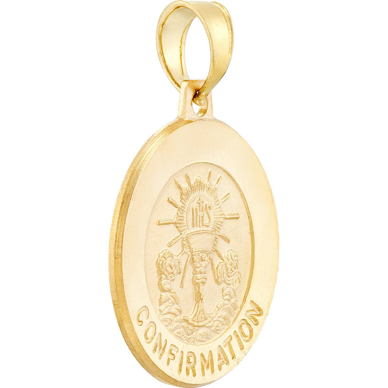 Olas d'Oro Necklace - 14K Yellow Gold Confirmation Medal