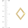 Olas d'Oro Necklace - 14K Yellow Gold Diamond Rhombus Push Lock