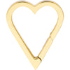 Olas d'Oro Necklace - 14K Yellow Gold Open Heart Push Lock