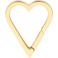 Olas d'Oro Necklace - 14K Yellow Gold Open Heart Push Lock