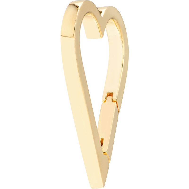 Olas d'Oro Necklace - 14K Yellow Gold Open Heart Push Lock