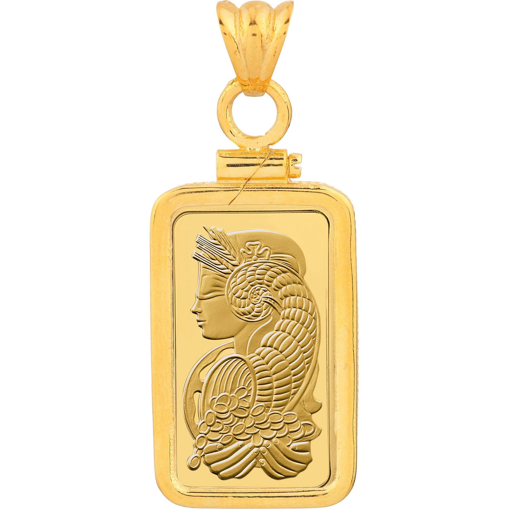 Olas d'Oro Necklace - 14K Yellow Gold Pamp Suisse Lady Fortuna 5gr