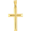 Olas d'Oro Necklace - 14K Yellow Gold Raised Cross Pendant