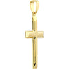 Olas d'Oro Necklace - 14K Yellow Gold Raised Cross Pendant