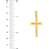 Olas d'Oro Necklace - 14K Yellow Gold Raised Cross Pendant