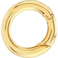 Olas d'Oro Ring - 14K Yellow Gold Round Push Lock