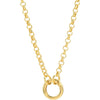 Olas d'Oro Ring - 14K Yellow Gold Round Push Lock