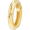 Olas d'Oro Ring - 14K Yellow Gold Round Push Lock