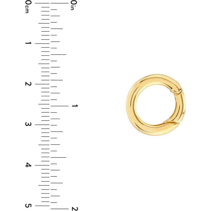 Olas d'Oro Ring - 14K Yellow Gold Round Push Lock