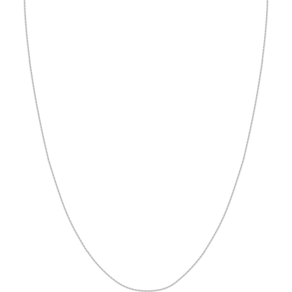 Olas d'Oro - 10K Rose Gold 1.25mm Square Wheat Chain Necklace with Adjustable Silicone Slider Bead - 22"