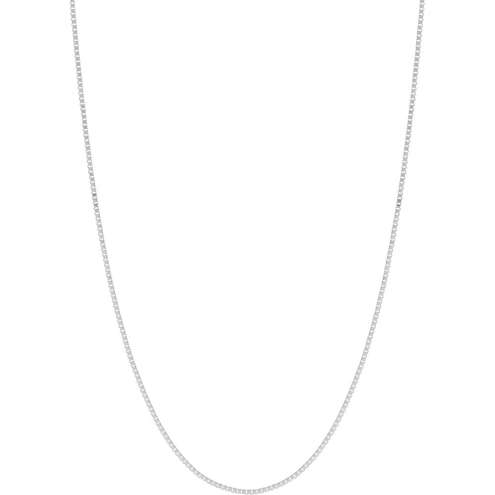 Olas d'Oro - 10K Rose Gold 22" Adjustable 0.8mm Box Link Necklace with Silicone Slider Bead