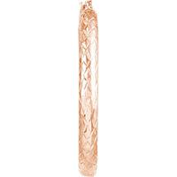 Olas d'Oro - 10K Rose Gold 30mm Diamond-Cut Hoop Earrings - Radiant Shine