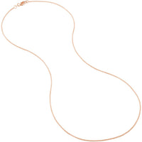 Olas d'Oro - 10K Rose Gold Wheat Chain Necklace with Lobster Lock - 24 Inches