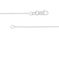 Olas d'Oro - 10K White Gold 1.05mm Cable Chain Necklace - 20" Length with Lobster Clasp