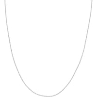 Olas d'Oro - 10K White Gold 1.05mm Diamond-Cut Double Rope Chain - 18" Length with Lobster Lock