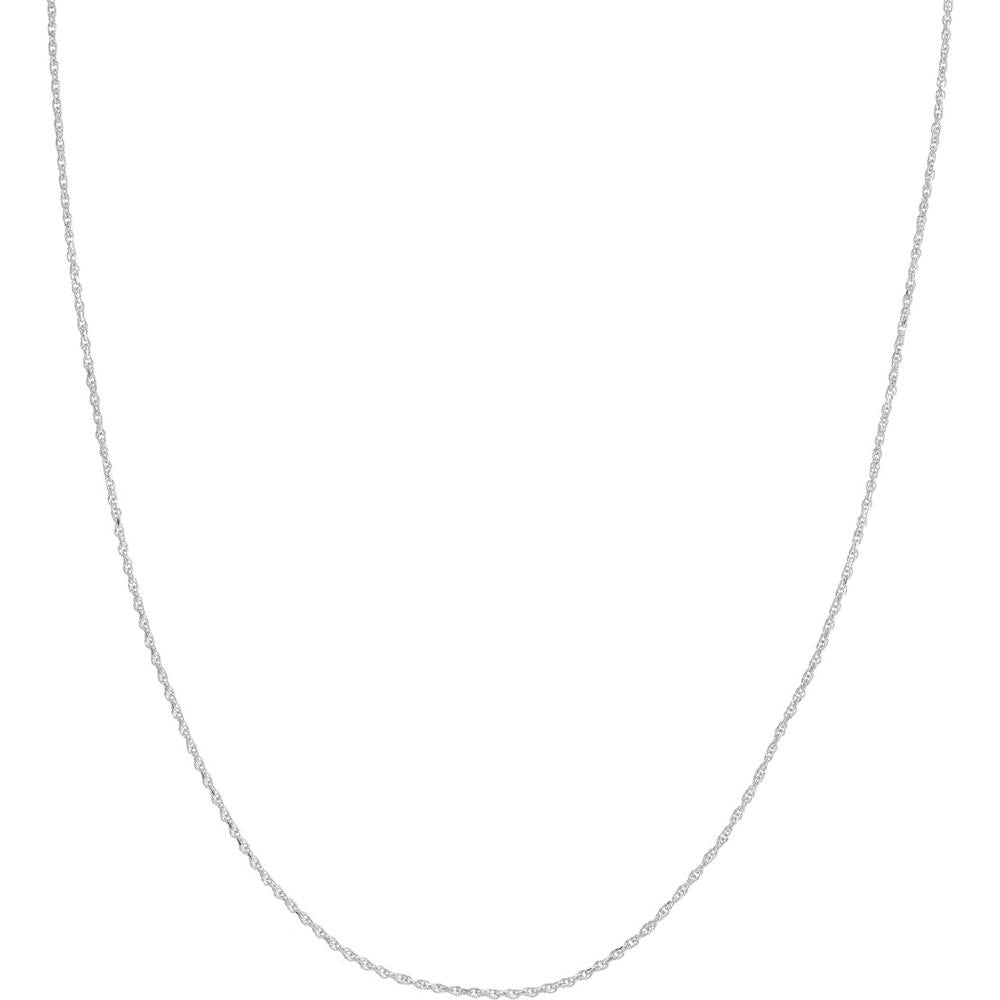 Olas d'Oro - 10K White Gold 1.05mm Diamond-Cut Double Rope Chain - 18" Length with Lobster Lock