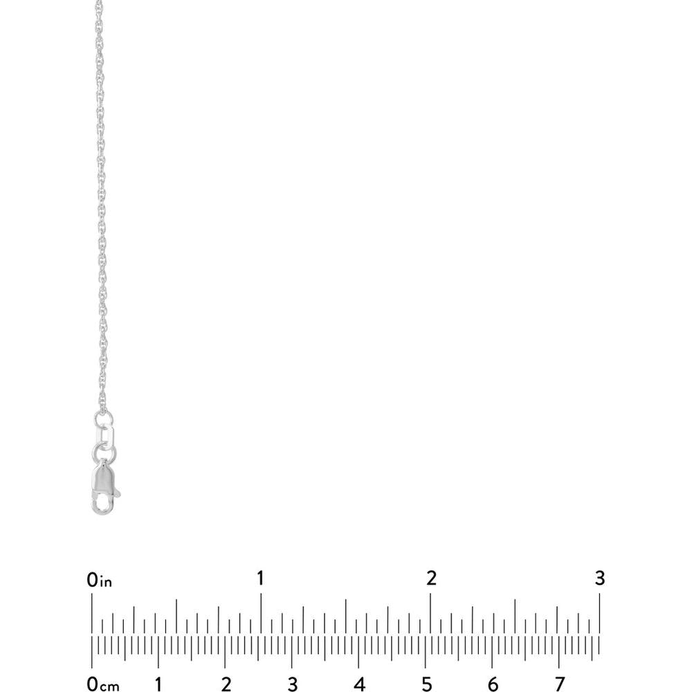 Olas d'Oro - 10K White Gold 1.05mm Diamond-Cut Double Rope Chain - 18" Length with Lobster Lock