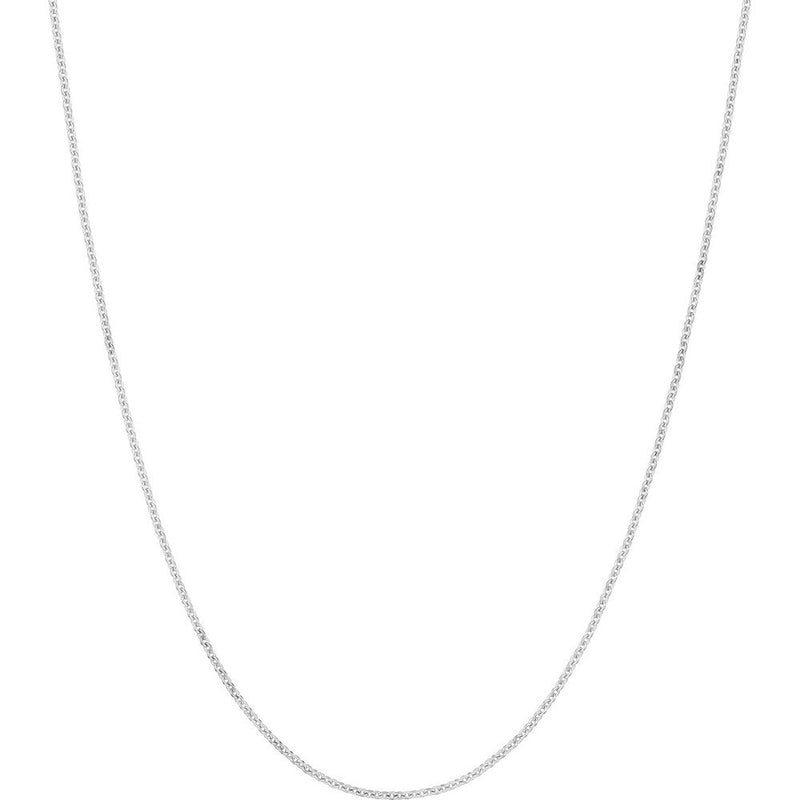 Olas d'Oro - 10K White Gold 18" Cable Chain Necklace with Lobster Clasp - 1.05mm Width