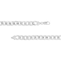 Olas d'Oro - 10K White Gold 22" Cuban Curb Chain Necklace with Lobster Lock - 48.45 Grams Weight