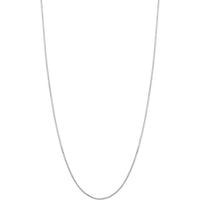 Olas d'Oro - 10K White Gold 24" Box Chain Necklace with Lobster Lock - 1.86 Grams
