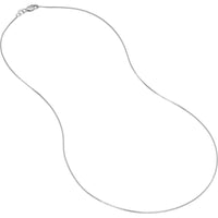 Olas d'Oro - 10K White Gold 24" Box Chain Necklace with Lobster Lock - 1.86 Grams