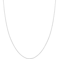 Olas d'Oro - 10K White Gold 24" Diamond-Cut Cable Chain Necklace with Lobster Clasp