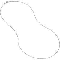 Olas d'Oro - 10K White Gold 24" Diamond-Cut Cable Chain Necklace with Lobster Clasp