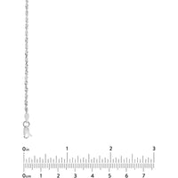 Olas d'Oro - 10K White Gold 30" Diamond-Cut Rope Chain with Lobster Lock - 8.6 Grams Total Weight