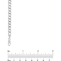 Olas d'Oro - 10K White Gold 5.7mm Concave Cuban Curb Chain Necklace with Lobster Clasp - 24" Length