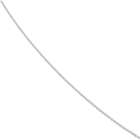 Olas d'Oro - 10K White Gold Adjustable Cable Chain Necklace with Slider Bead - 22" Length