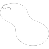 Olas d'Oro - 10K White Gold Adjustable Cable Chain Necklace with Slider Bead - 22" Length
