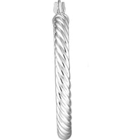 Olas d'Oro - 10K White Gold Twisted Rope Large Hoop Earrings