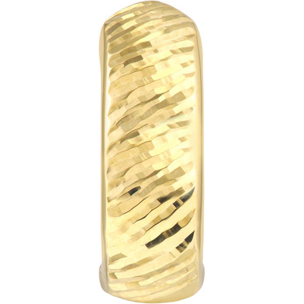 Olas d'Oro - 10K Yellow Gold 12mm Double-Sided Diamond-Cut and Polished Hoops - 1.41 Grams Total Weight