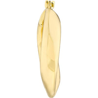 Olas d'Oro - 10K Yellow Gold 15mm Waved Polished Hoop Earrings - 2.20 Grams Total Weight