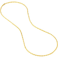 Olas d'Oro - 10K Yellow Gold 18" Diamond-Cut Rope Chain - 3mm with Lobster Clasp