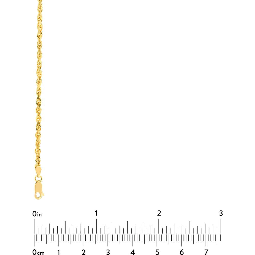Olas d'Oro - 10K Yellow Gold 18" Diamond-Cut Rope Chain - 3mm with Lobster Clasp