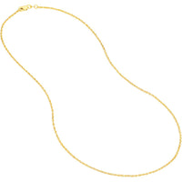 Olas d'Oro - 10K Yellow Gold 18" Diamond-Cut Rope Necklace with Lobster Clasp - 1.85 Grams
