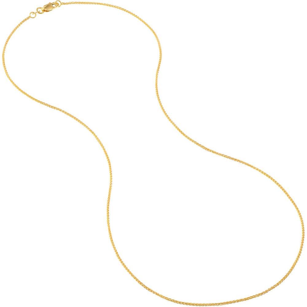 Olas d'Oro - 10K Yellow Gold 18" Wheat Chain with Lobster Lock - 1.05mm, 1.97 Grams