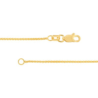 Olas d'Oro - 10K Yellow Gold 18" Wheat Chain with Lobster Lock - 1.05mm, 1.97 Grams
